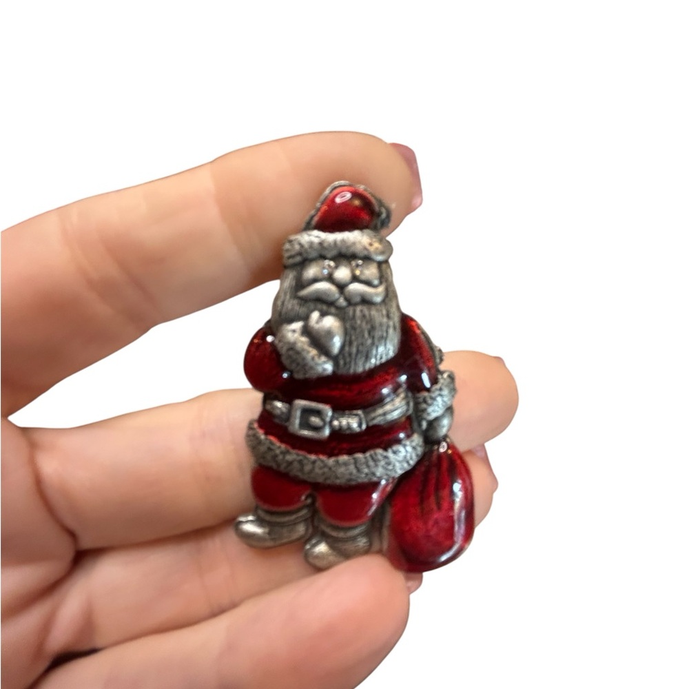 AS signed Santa Claus Brooch